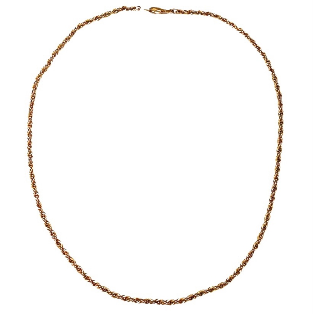 Vintage Gold Rope Chain Necklace
